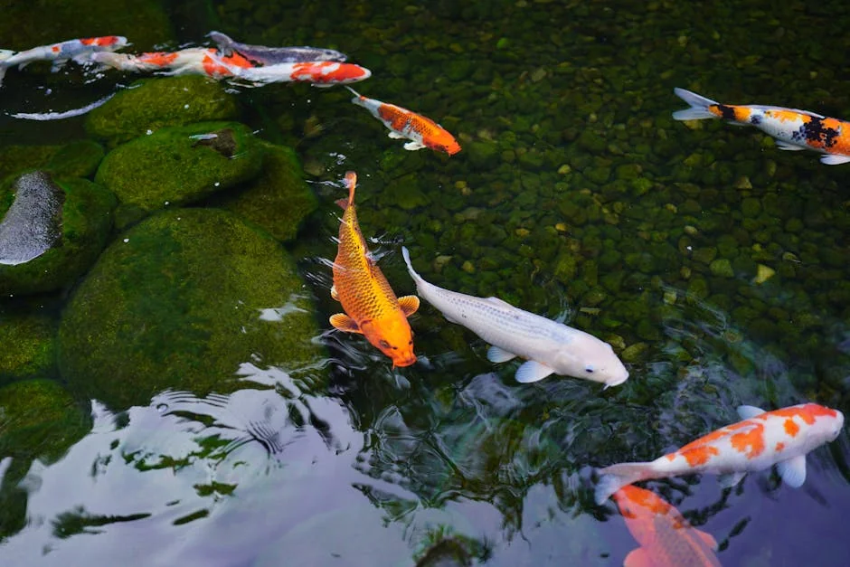 Koi fish size - stock photo